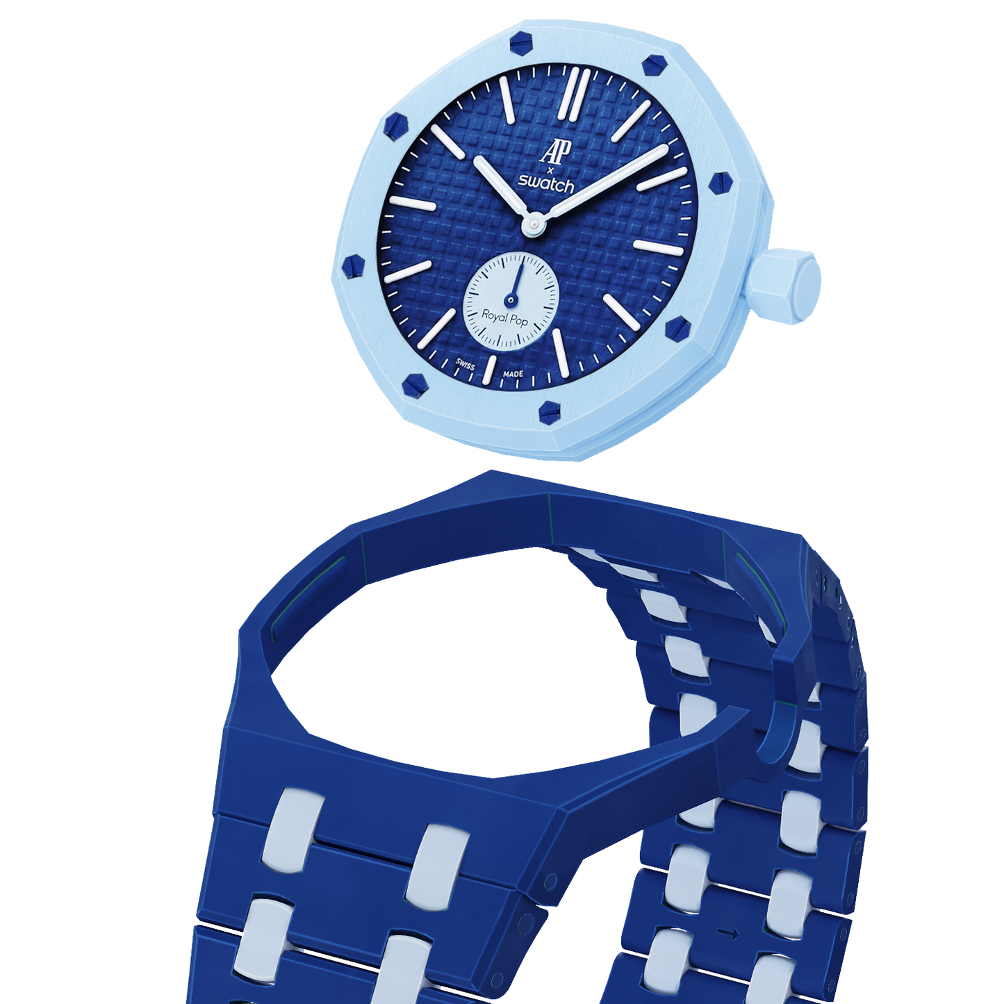 [Riva Jewelry]Royal Oak Pop Exklusiv Biokeramik Gehäuse & Biokeramik Band Mix Farbe
