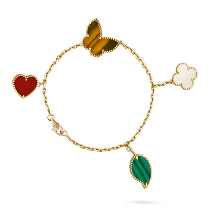 [Riva Jewelry]LUCKY NATURE MULTI-CHARM-ARMBAND