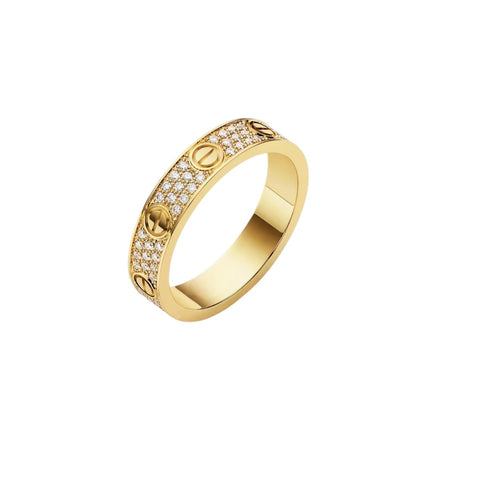 [Riva Jewelry]ラブ 4MM パヴェダイヤモンドリング