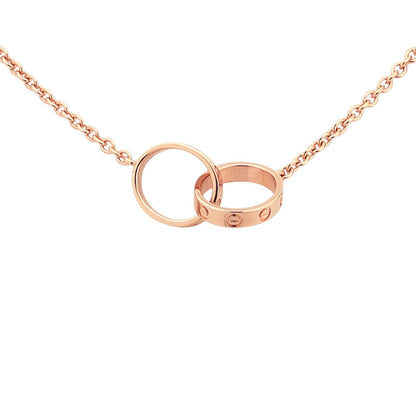 [Riva Jewelry]DOPPELRING-ANHÄNGERKETTE LIEBE
