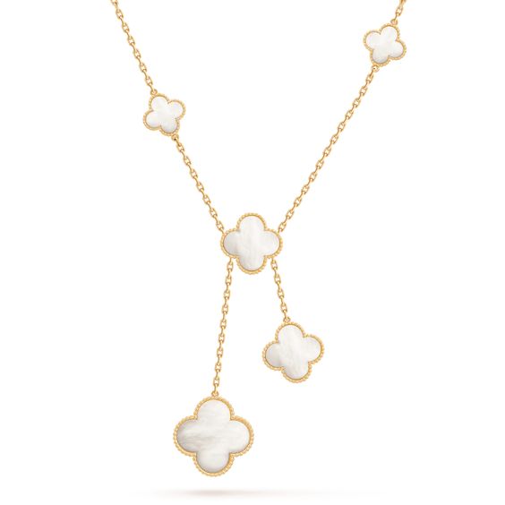 [Riva Jewelry ]CLOVER MOTHER OF PEARL NECKLACE 6 MOTIF