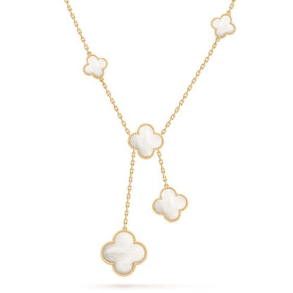 [Riva Jewelry ]CLOVER MOTHER OF PEARL NECKLACE 6 MOTIF