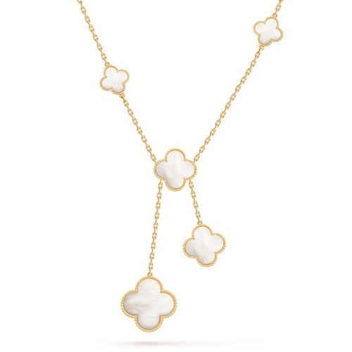 [Riva Jewelry ]CLOVER MOTHER OF PEARL NECKLACE 6 MOTIF
