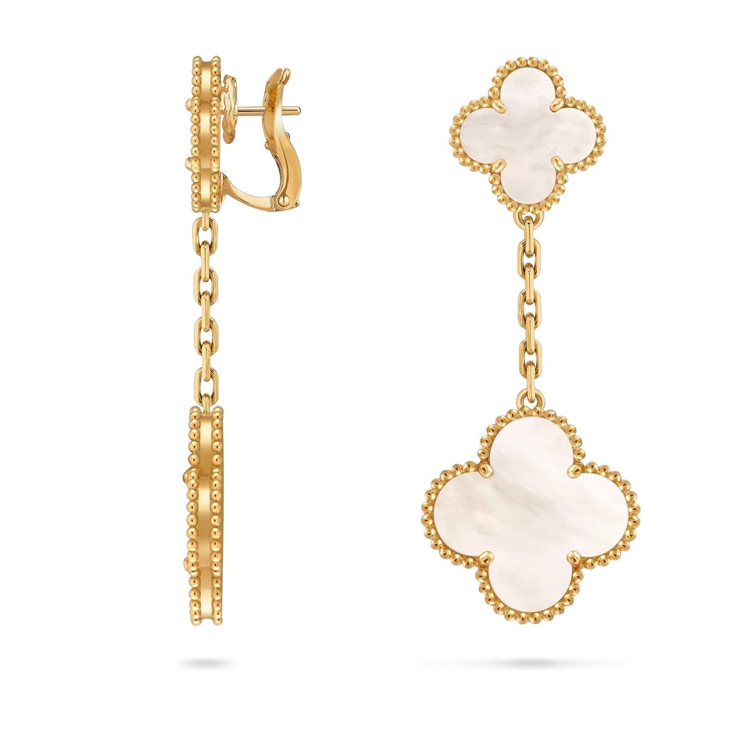 [Riva Jewelry]KLEEBEN-DOPPELMOTIV STATEMENT-OHRRINGE - DOUBLE-CHARM KOLLEKTION