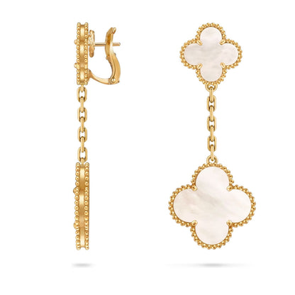 [Riva Jewelry]KLEEBEN-DOPPELMOTIV STATEMENT-OHRRINGE - DOUBLE-CHARM KOLLEKTION