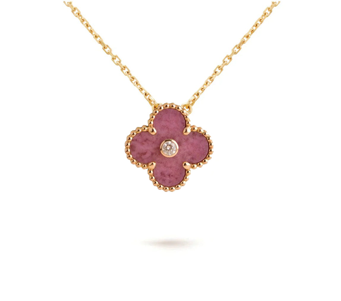 [Riva Jewelry]LIMITED EDITION CHRISTMAS CLOVER FLOWER NECKLACE - 15MM ANNUAL COLLECTIBLE PENDANT