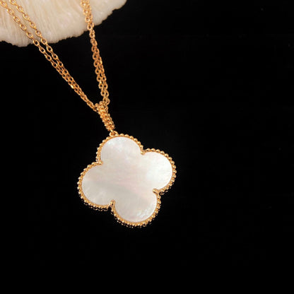 [Riva Jewelry ]CLOVER 25MM MOP LARGE PENDANT NECKLACE