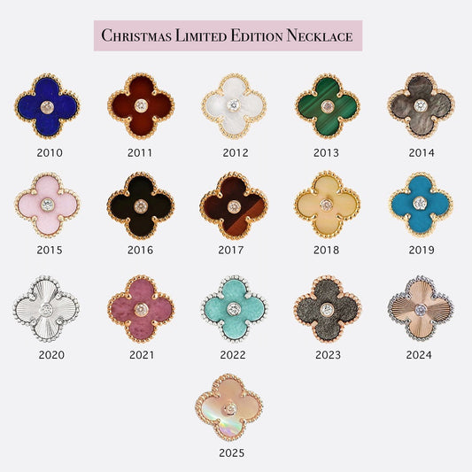 [Riva Jewelry]LIMITIERTE WEIHNACHTS-KLEEBLUMENKETTE – JÄHRLICHER SAMMLERANHÄNGER 15 MM