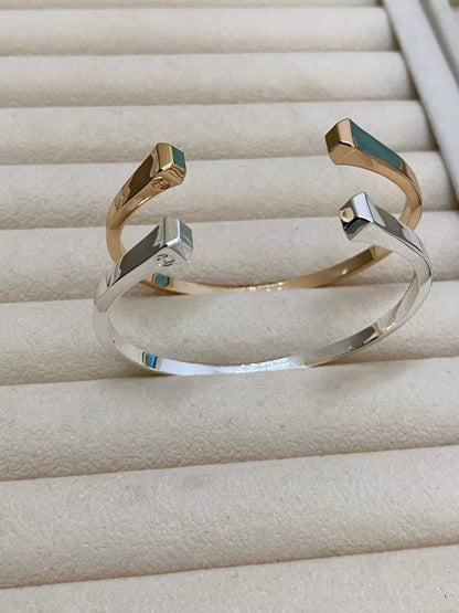 [Riva Jewelry]CLOU DE FORGE SQUARE CONE STUDS OPEN CUFF ONE SIZE