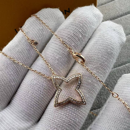 [Riva Jewelry]FOUR-LEAF CLOVER OPENWORK NECKLACE