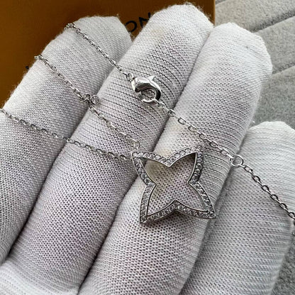 [Riva Jewelry]FOUR-LEAF CLOVER OPENWORK NECKLACE
