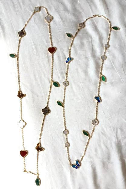 [Riva Jewelry ]LUCKY SPRING GOLD  MOTIFS  NECKLACE