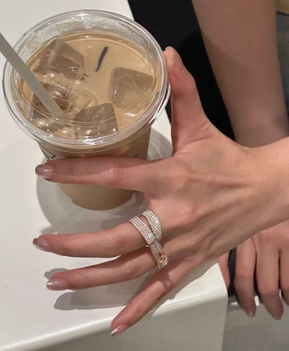 [Riva Jewelry]NEW STYLE FULL CIRCLE DOUBLE DIAMOND RING