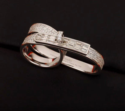 [Riva Jewelry]NEW STYLE FULL CIRCLE DOUBLE DIAMOND RING