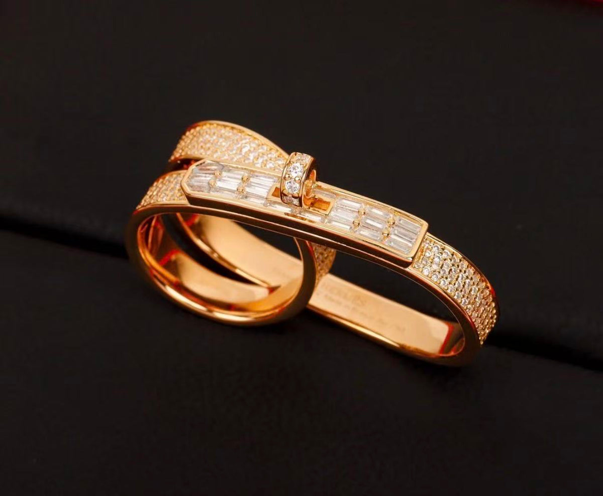 [Riva Jewelry]NEW STYLE FULL CIRCLE DOUBLE DIAMOND RING