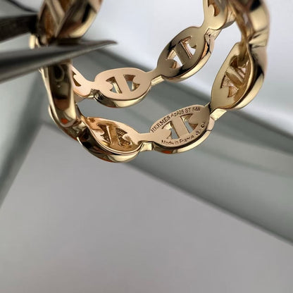 [Riva Jewelry]GLOSSY FINISH SQUARE COMBINATION DOUBLE-LAYER PIG NOSE RING