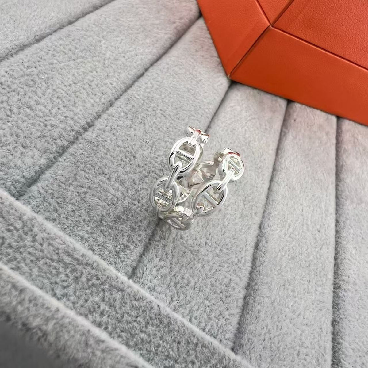 [Riva Jewelry]GLOSSY FINISH SQUARE COMBINATION DOUBLE-LAYER PIG NOSE RING