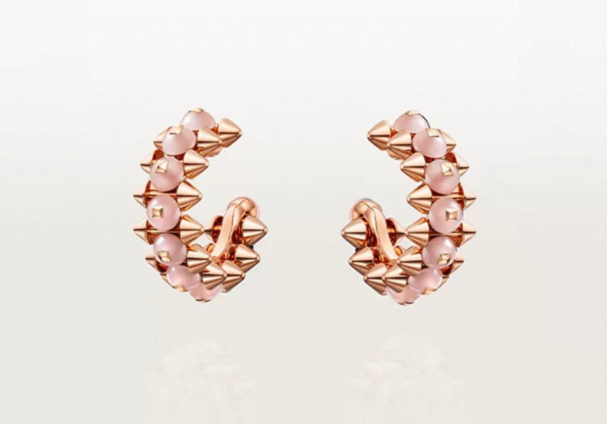 [Riva Jewelry]CLASH COLLECTION AGATE CHALCEDONY STUD EARRINGS