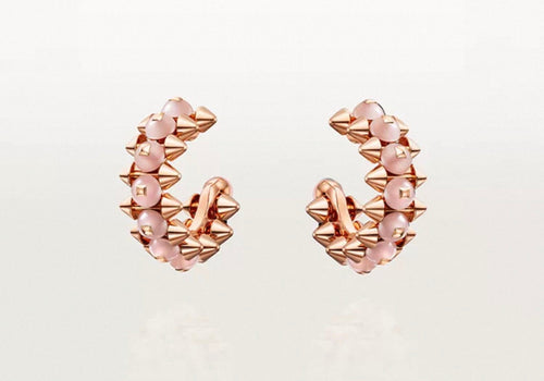 [Riva Jewelry]CLASH COLLECTION AGATE CHALCEDONY STUD EARRINGS