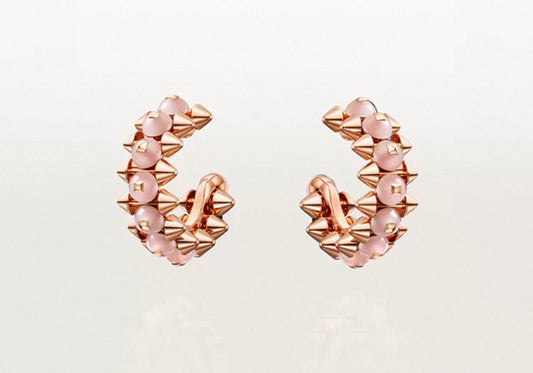 [Riva Jewelry]CLASH COLLECTION AGATE CHALCEDONY STUD EARRINGS