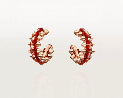 [Riva Jewelry]CLASH COLLECTION AGATE CHALCEDONY STUD EARRINGS