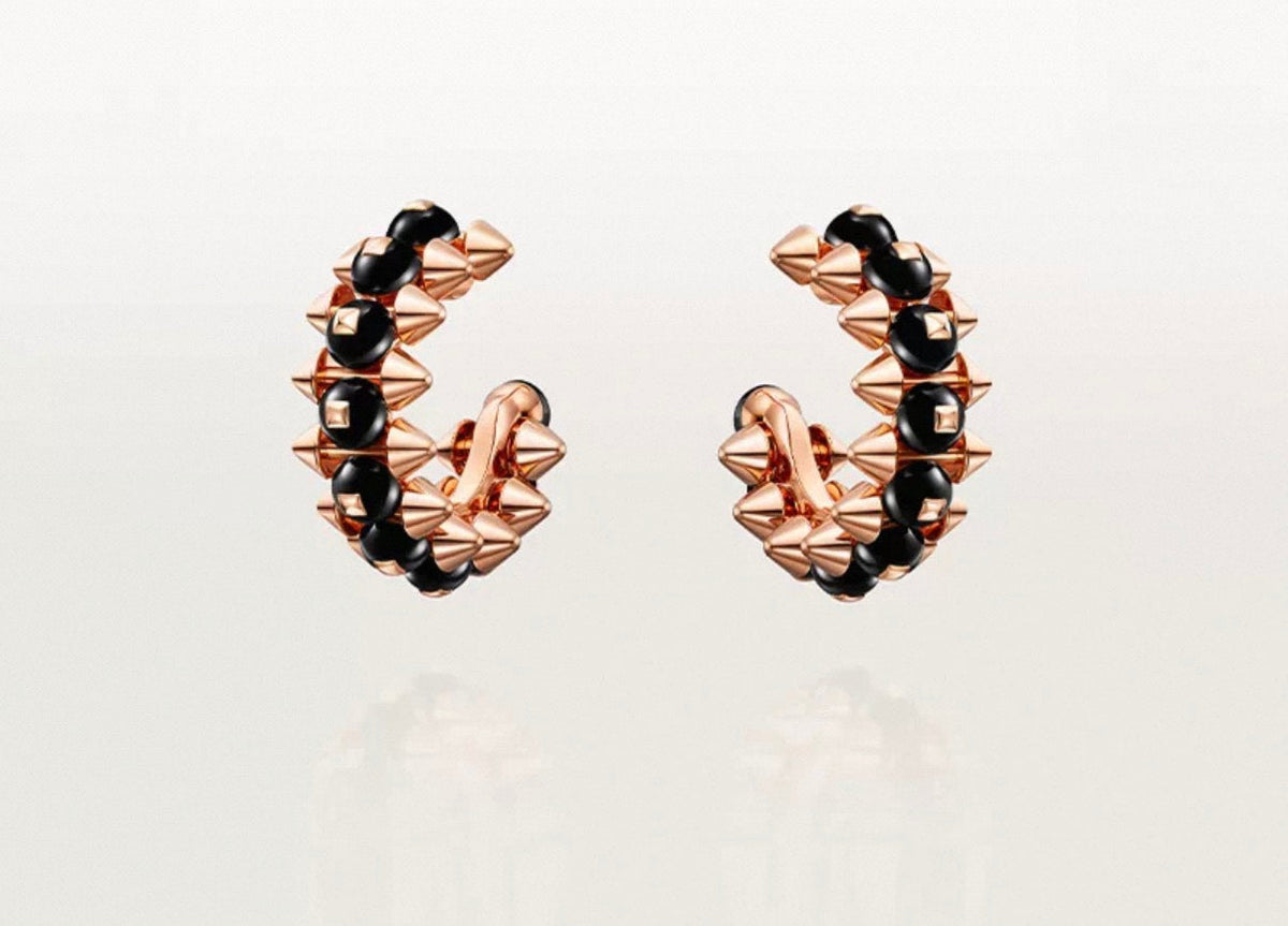 [Riva Jewelry]CLASH COLLECTION AGATE CHALCEDONY STUD EARRINGS