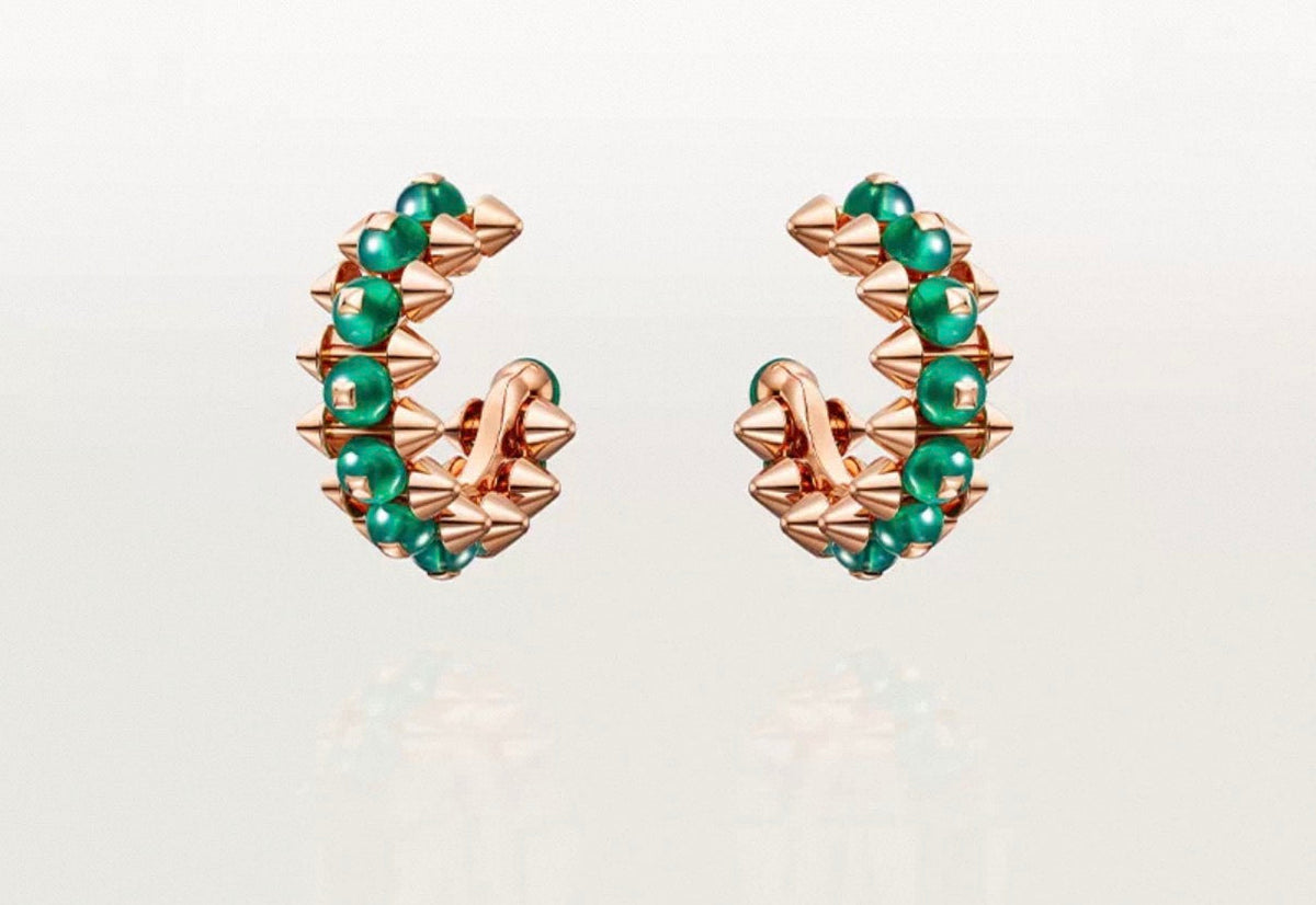 [Riva Jewelry]CLASH COLLECTION AGATE CHALCEDONY STUD EARRINGS