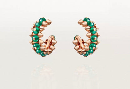[Riva Jewelry]CLASH COLLECTION AGATE CHALCEDONY STUD EARRINGS