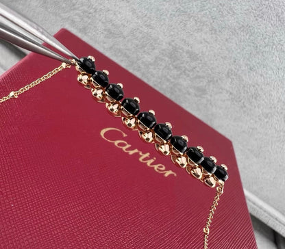 [Riva Jewelry]CLASH COLLECTION AGATE CHALCEDONY STUD NECKLACE