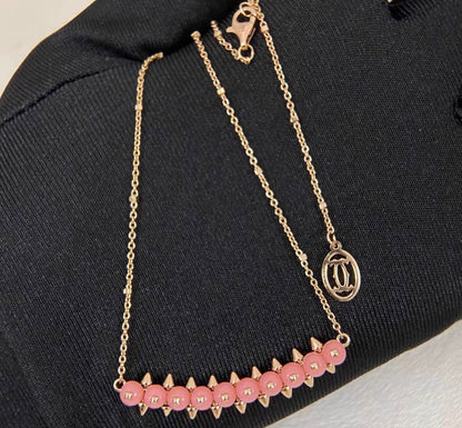 [Riva Jewelry]CLASH COLLECTION AGATE CHALCEDONY STUD NECKLACE