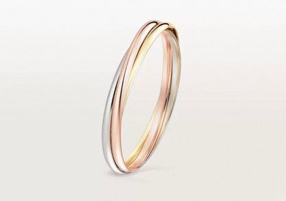 [Riva]TRINITY COLLECTION CLASSIC THREE-COLOUR GOLD TRIPLE BAND BANGLE