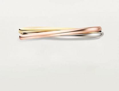 [Riva]TRINITY COLLECTION CLASSIC THREE-COLOUR GOLD TRIPLE BAND BANGLE