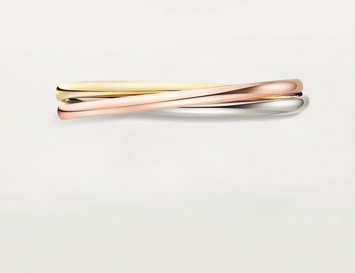 [Riva]TRINITY COLLECTION CLASSIC THREE-COLOUR GOLD TRIPLE BAND BANGLE