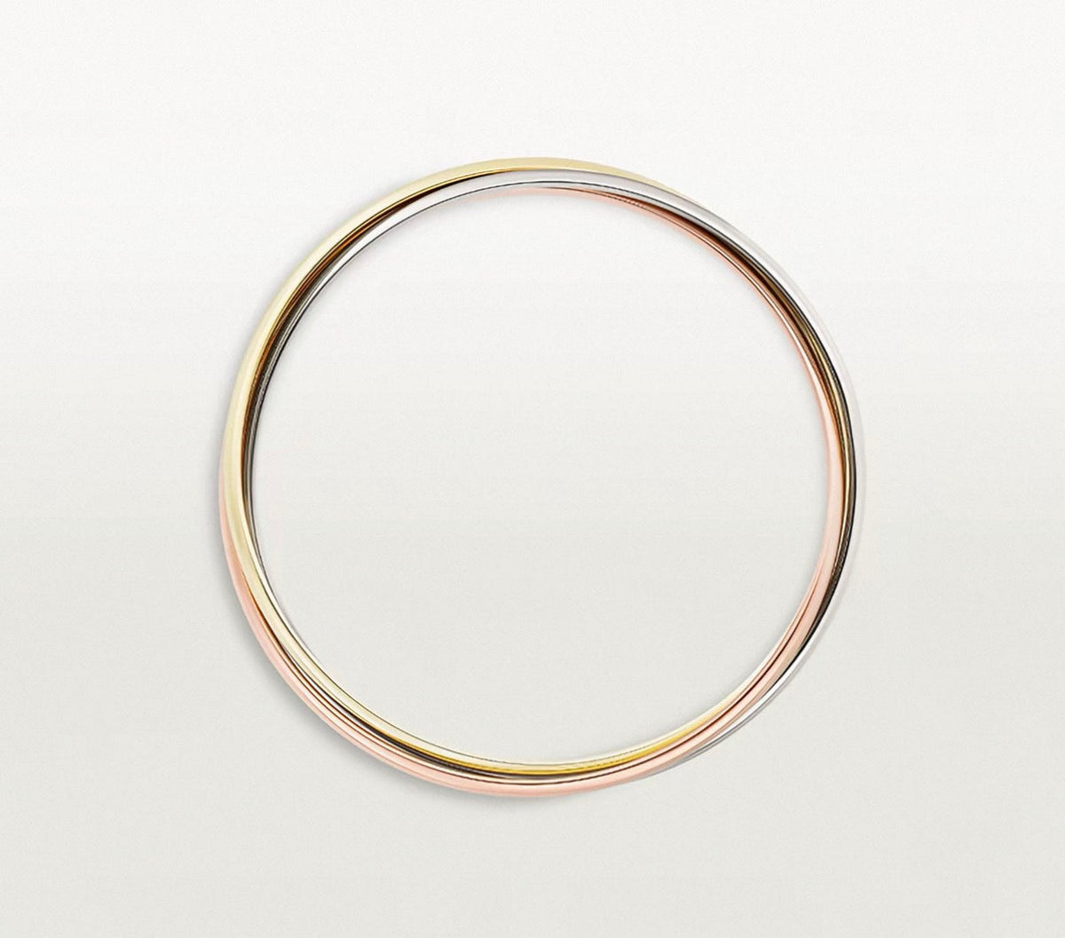 [Riva]TRINITY COLLECTION CLASSIC THREE-COLOUR GOLD TRIPLE BAND BANGLE
