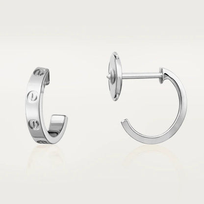 [Riva Jewelry ]LOVE EARRINGS 2.65MM SILVER