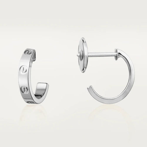 [Riva Jewelry ]LOVE EARRINGS 2.65MM SILVER