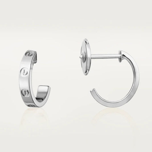 [Riva Jewelry ]LOVE EARRINGS 2.65MM SILVER