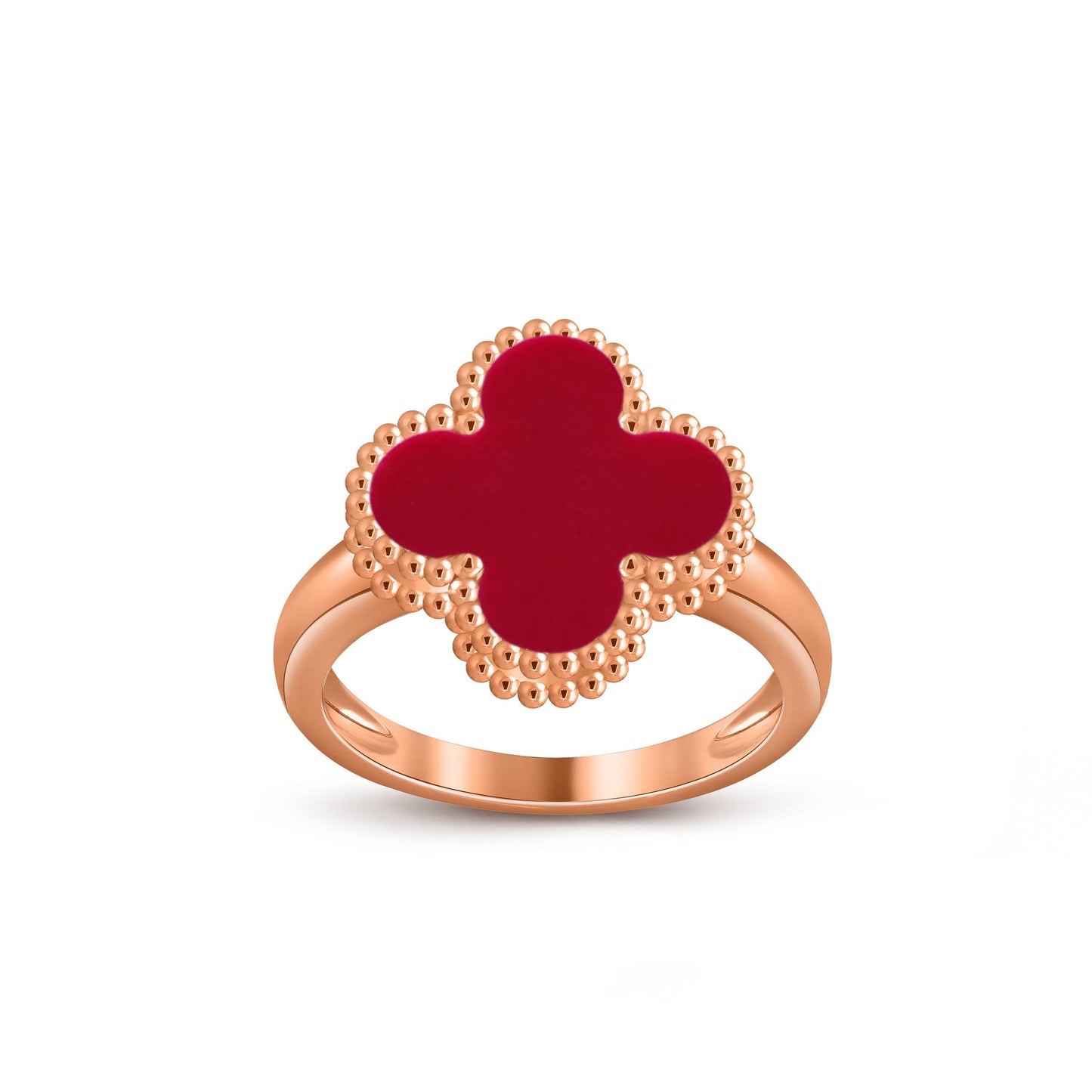 [Riva Jewelry]Glücks-Klee Vintage Roségoldring-Kollektion