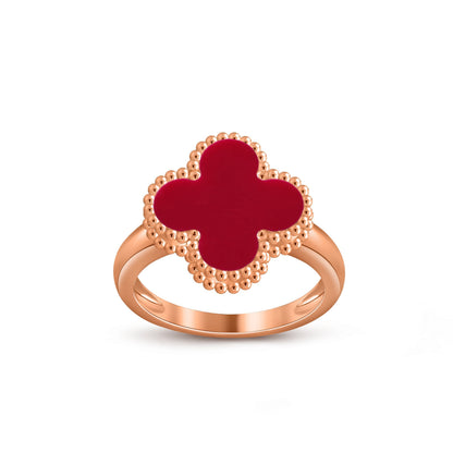 [Riva Jewelry]Glücks-Klee Vintage Roségoldring-Kollektion