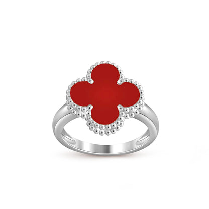 [Riva Jewelry]LUCKY CLOVER VINTAGE WEISSGOLD RING KOLLEKTION