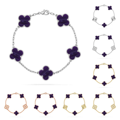 [Riva Jewelry]LUCKY CLOVER 5-MOTIF ARMBAND – CHAROIT-KOLLEKTION