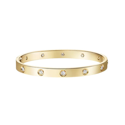 [Riva Jewelry]KLASSISCHER 6,1 MM LOVE EINZELSCHRAUBVERSCHLUSS-ARMBREIF – 10 DIAMANTEN