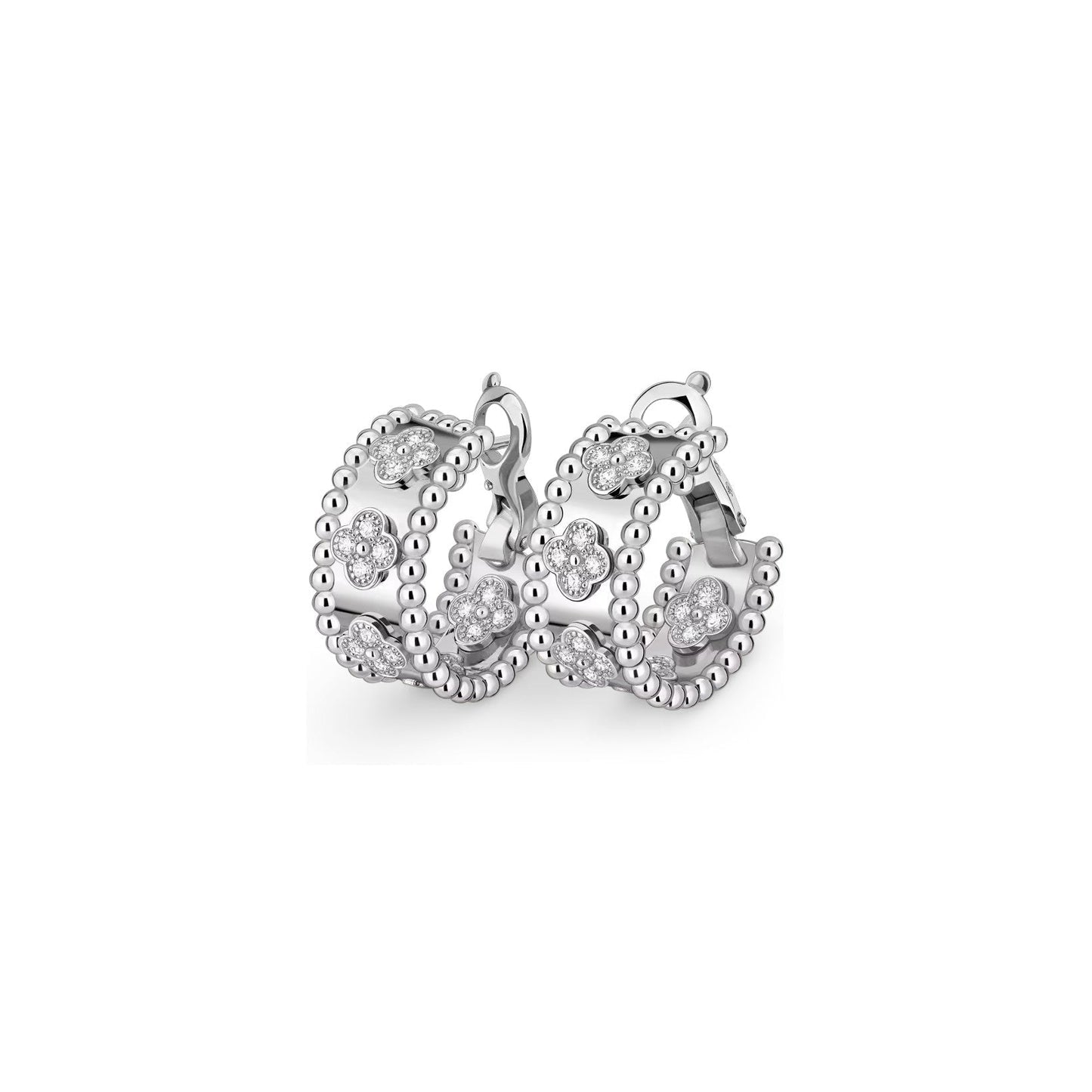 [Riva Jewelry]カレイドスコープ クローバー フープピアス