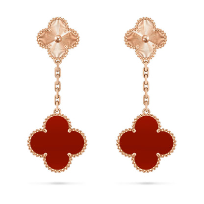 [Riva Jewelry]KLEEBEN-DOPPELMOTIV STATEMENT-OHRRINGE - DOUBLE-CHARM KOLLEKTION