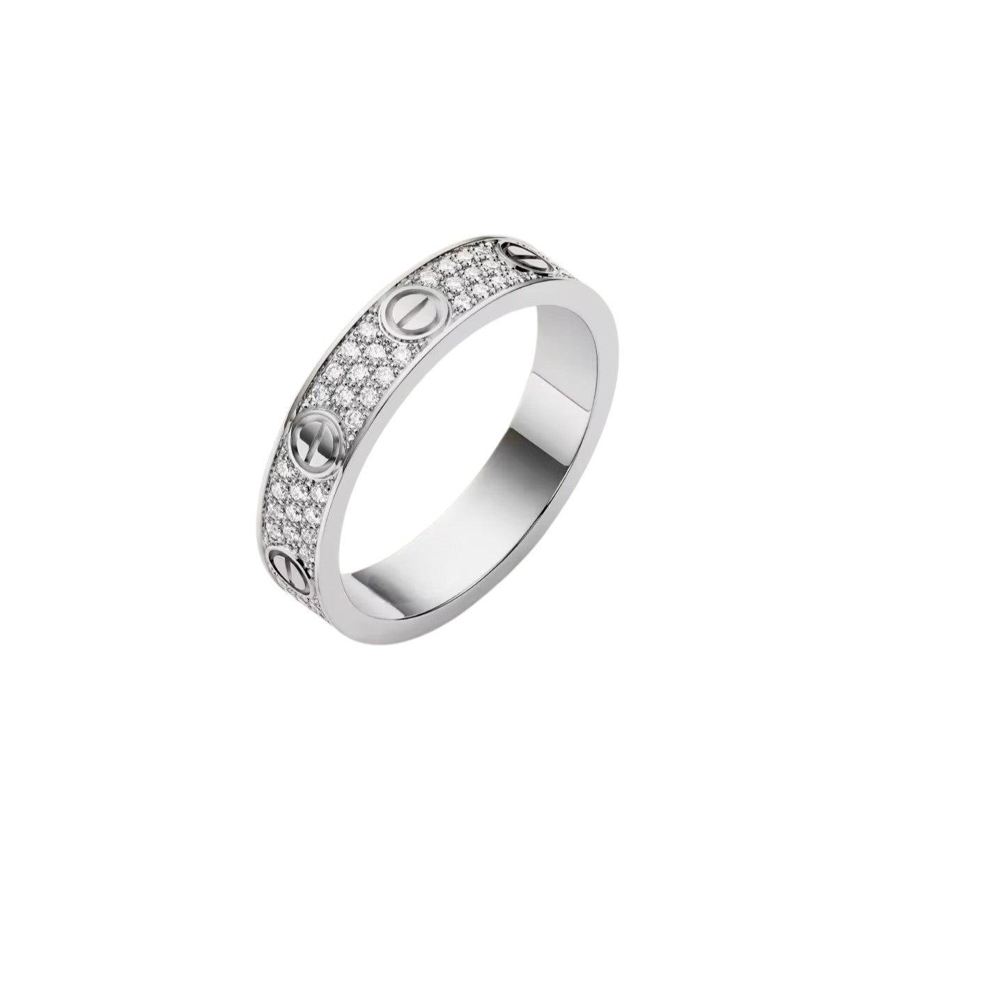 [Riva Jewelry]ラブ 4MM パヴェダイヤモンドリング