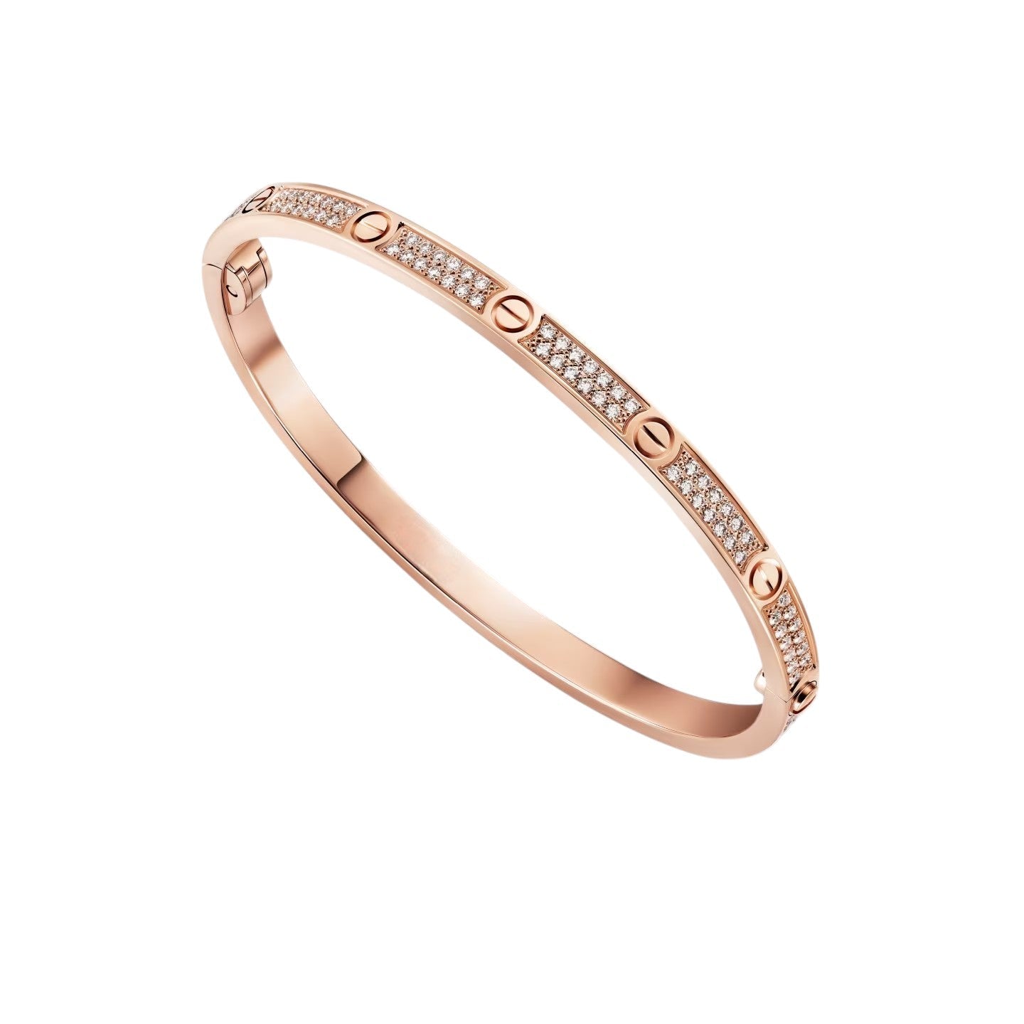 [Riva Jewelry]クラシック 3.65mm ラブ フルパヴェ バングル