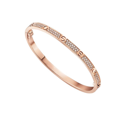 [Riva Jewelry]クラシック 3.65mm ラブ フルパヴェ バングル