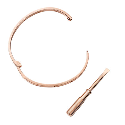 [Riva Jewelry]KLASSISCHER 6,1 MM LOVE EINZELSCHRAUBVERSCHLUSS-ARMBREIF – 10 DIAMANTEN