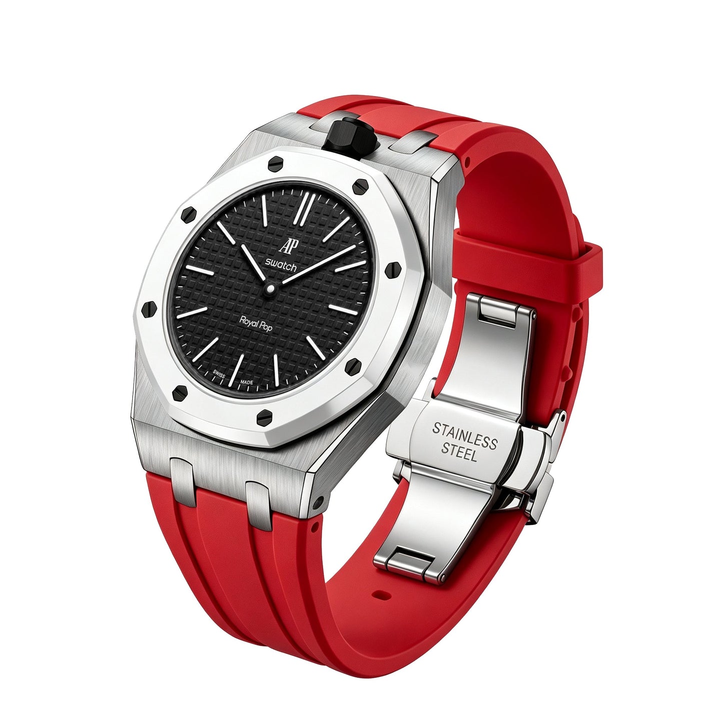 [Riva Jewelry]Royal Oak Pop Exclusive Stahlgehäuse & Silikonarmband mit Wiege