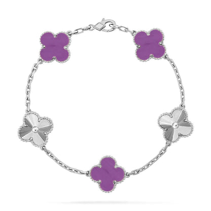 [Riva Jewelry ] CLOVER 5 MOTIF VIOLET BRACELET COLLECTION
